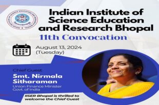 Finance Minister Sitharaman will address the 11th convocation of IISER today