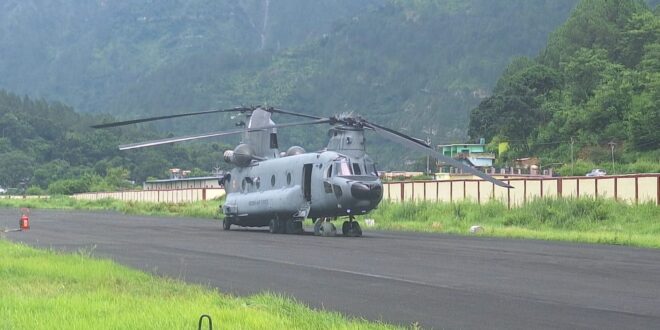 Due to bad weather, MI 17 made only one flight to the Dham