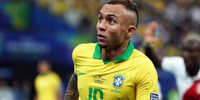 Brazilian forward Everton injured, ruled out for remainder of South American football season