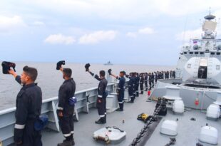 INDIAN NAVAL SHIP TABAR CONDUCTS EXERCISE