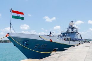 Indian frontline stealth frigate Talwar arrives at Mombasa Port on visit to Kenya