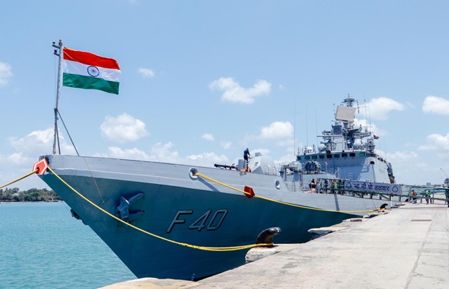 Indian frontline stealth frigate Talwar arrives at Mombasa Port on visit to Kenya