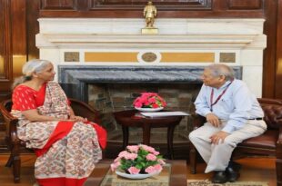 CSEP Honorary President Rakesh Mohan met Finance Minister Sitharaman