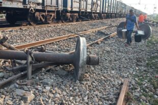 Five bogies of a goods train derailed in Maynaguri, West Bengal