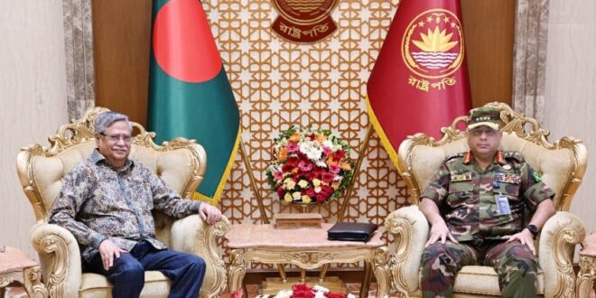 Bangladesh Army Chief meets President Shahabuddin