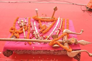 "Organization of worship of Lord Shiva's weapons in Shri Kashi Vishwanath Dham"