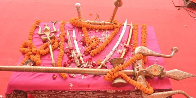 "Organization of worship of Lord Shiva's weapons in Shri Kashi Vishwanath Dham"