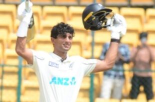 Rachin becomes the first New Zealand batsman to score a Test century in India since 2012