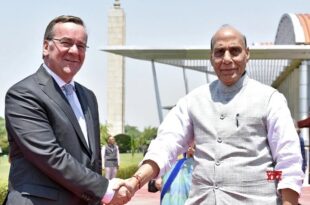 Rajnath Singh and German counterpart Pistorius agreed to strengthen defense cooperation