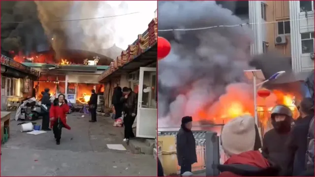 Massive fire in China food market, 8 dead, 15 serious