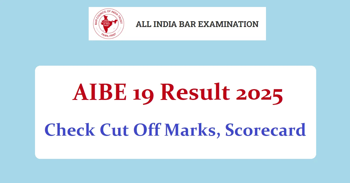 AIBE 19 result soon, wait is over