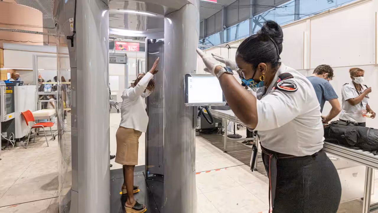 Suspicious movement in woman's bra at airport, security officials shocked