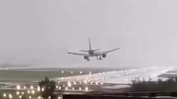 "Cargo plane's engine caught fire in Chennai, pilot's presence of mind made it to a safe landing, no casualties"