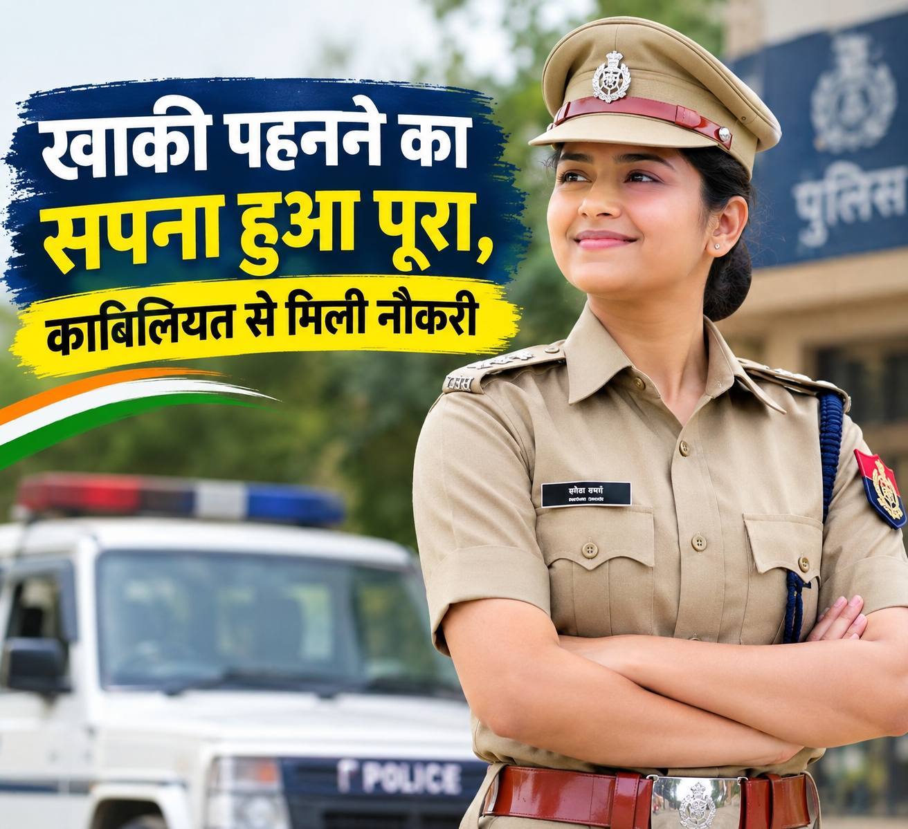 खाकी पहनने का सपना हुआ पूरा, काबिलियत से मिली नौकरी