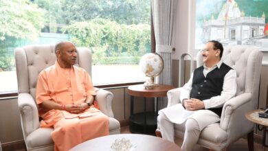 CM योगी ने JP नड्डा से की शिष्टाचार भेंट